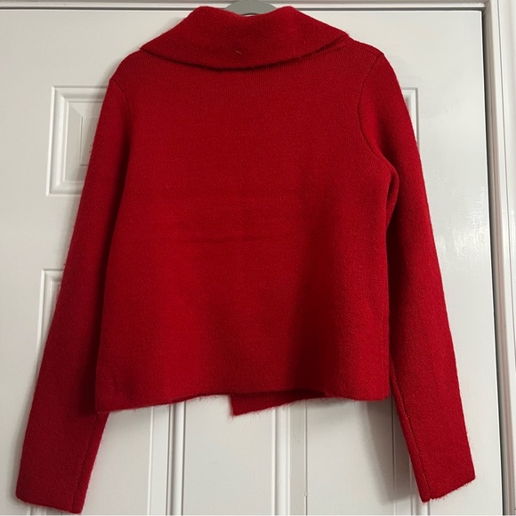 Adrienne Vittadini womens red sweater side button closure size M - Picture 2 of 5